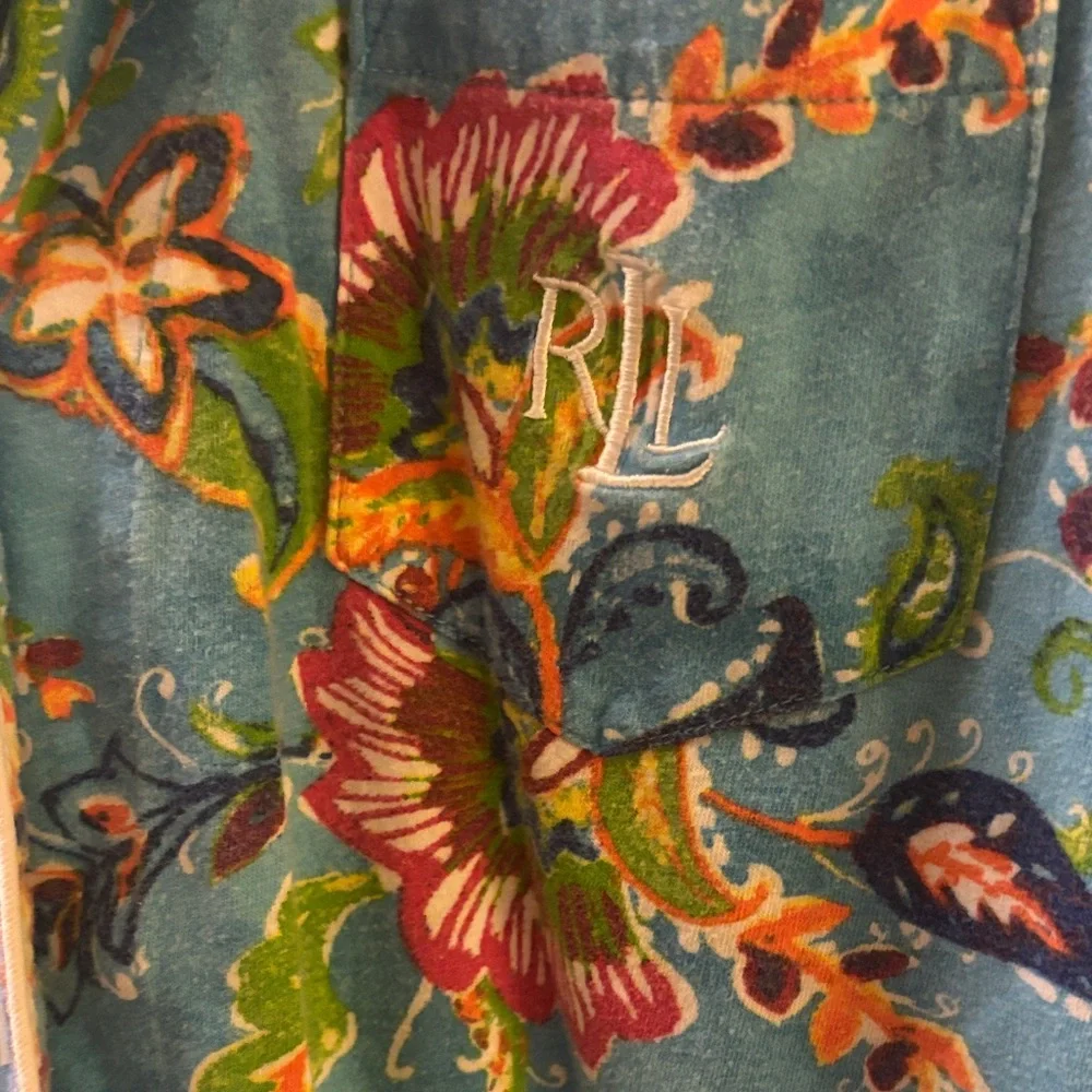 Lauren Ralph Lauren Floral Monogrammed Pajama Set Small